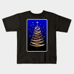 Cheerful Christmas Xmas Holiday Family Tree Kids T-Shirt